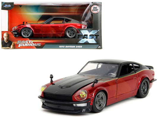 1972 Datsun 240Z Black and Red Metallic with Graphics "Fast X" (2023) Movie "Fast & Furious" Series 1/24 Diecast Model Car by Jada LuxuryLifeWay Online Store