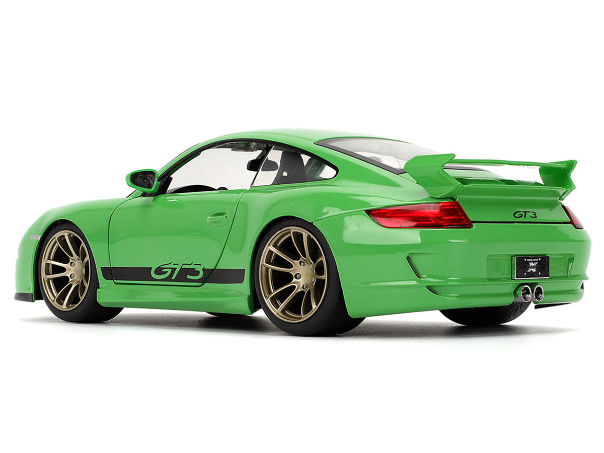 Porsche 911 GT3 (997) Green with Black Accents "Fast X" (2023) Movie "Fast & Furious" Series 1/24 Diecast Model Car by Jada LuxuryLifeWay Online Store