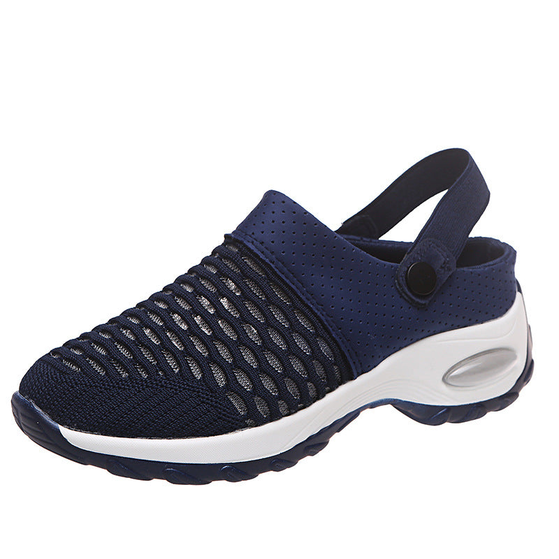 Spring And Summer Daily One Pedal Half Drag Breathable Light Air Cushion Women Sandals LadyShow.Store