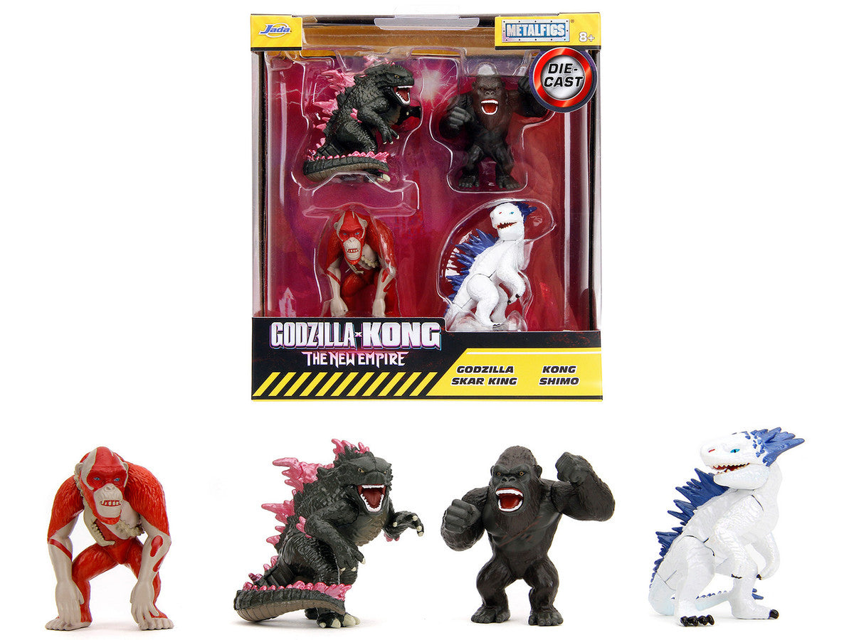 Set of 4 Diecast Figures "Godzilla x Kong: The New Empire" (2024) Movie "Metalfigs" Series Diecast Models by Jada LuxuryLifeWay Online Store