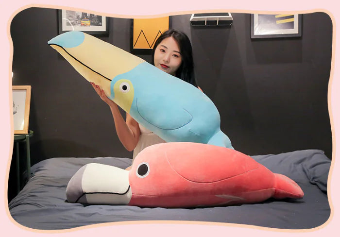 Cartoon Flamingo Parrot Plush Toy and Pillow Doll