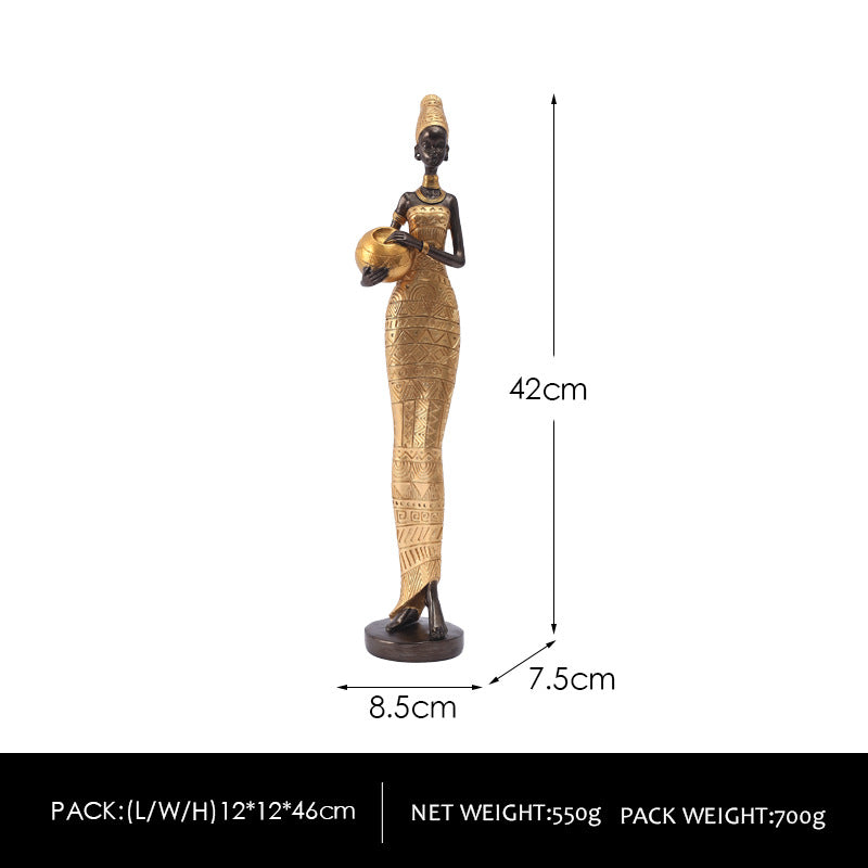 Sculpture Decorations For Black Women Figures PearlNestDecor.com