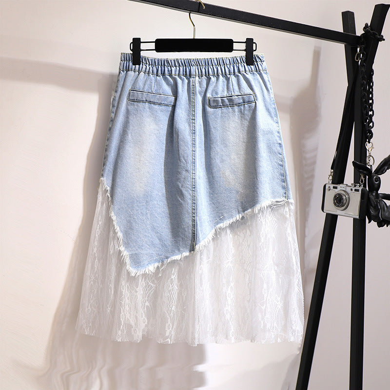 Women's High Waist Denim Summer Skirt Bag Pi-Mart