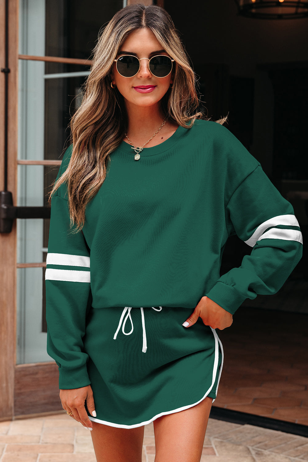 Sophia Shoulder Pullover Mini Skirt LuxuryLifeWay Online Store
