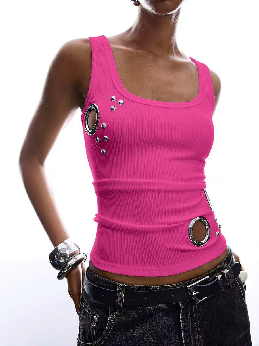 Fashionable Slim-fit Solid-color Tank Top For Women NorixaFashion.com