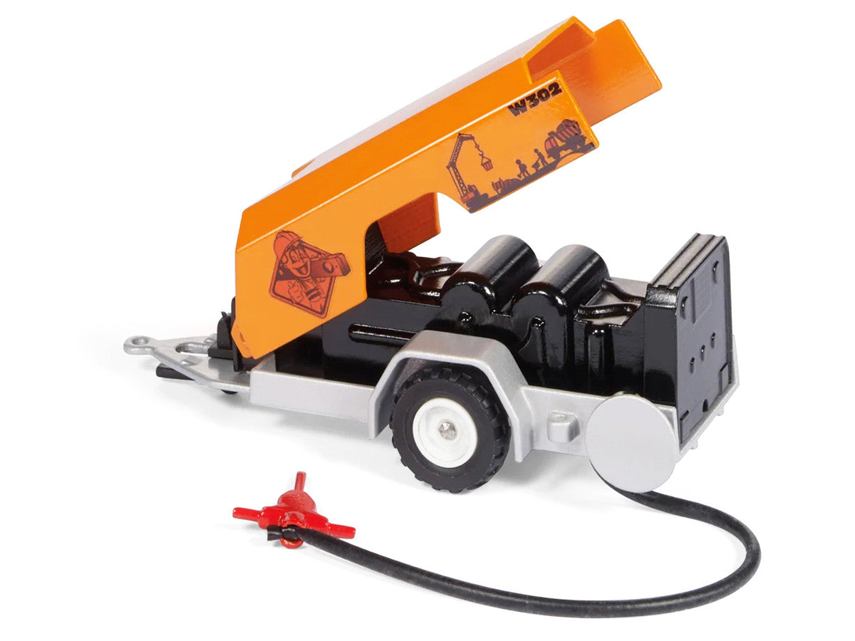 Ram 1500 Pickup Truck Yellow with Compressor Trailer and Worker Figure with Accessories Set 1/50 Diecast Models by Siku LuxuryLifeWay Online Store