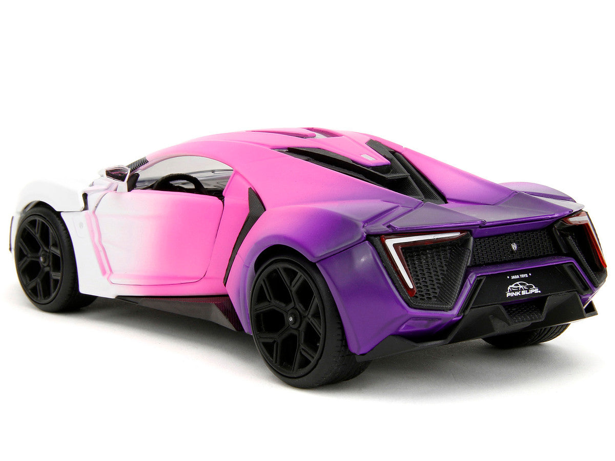 Lykan Hypersport White Pink and Purple Gradient "Pink Slips" Series 1/24 Diecast Model Car by Jada LuxuryLifeWay Online Store