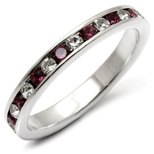 35126 - High-Polished 925 Sterling Silver Ring with Top Grade Crystal  in Amethyst LuxuryLifeWay Online Store