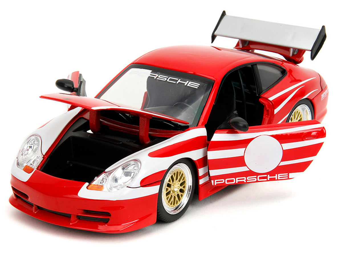 Porsche 911 GT3 (996) Red with White Graphics "Hyper-Spec" Series 1/24 Diecast Model Car by Jada LuxuryLifeWay Online Store