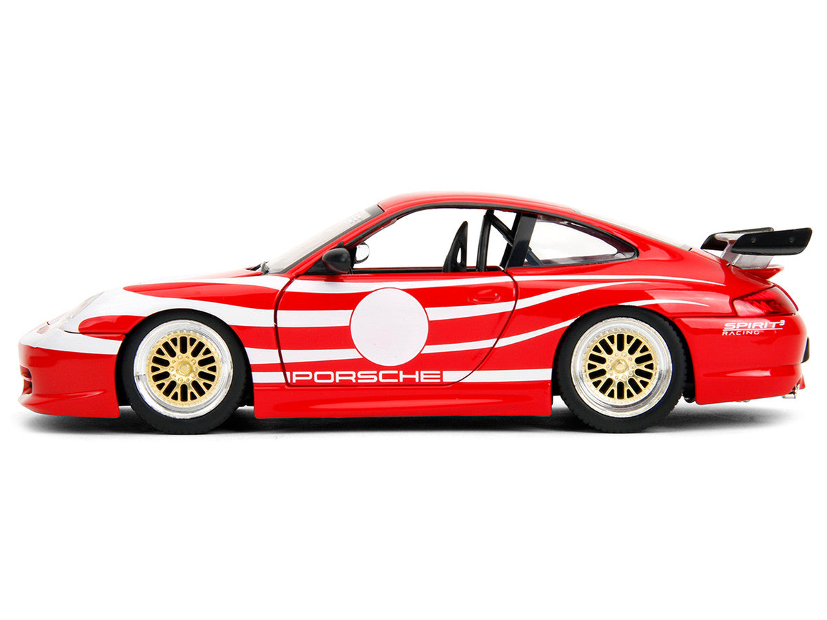 Porsche 911 GT3 (996) Red with White Graphics "Hyper-Spec" Series 1/24 Diecast Model Car by Jada LuxuryLifeWay Online Store