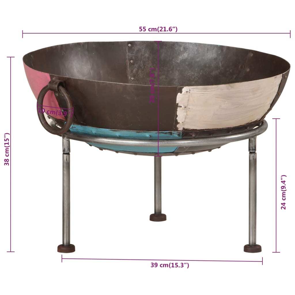 Fire Pit 21.7"x21.7"x15" Iron LuxuryLifeWay Online Store