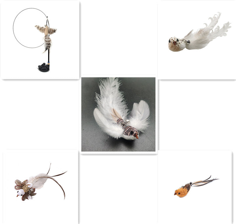 Steel Wire Feather Funny Cat Stick Long Rod Pets Fashion