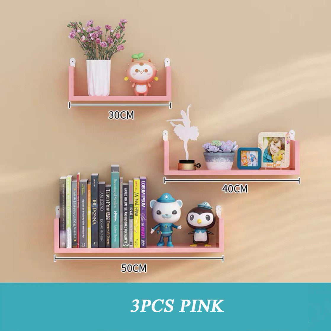 Wooden Wall Hanging Shelves Living Room Decor PearlNestDecor.com