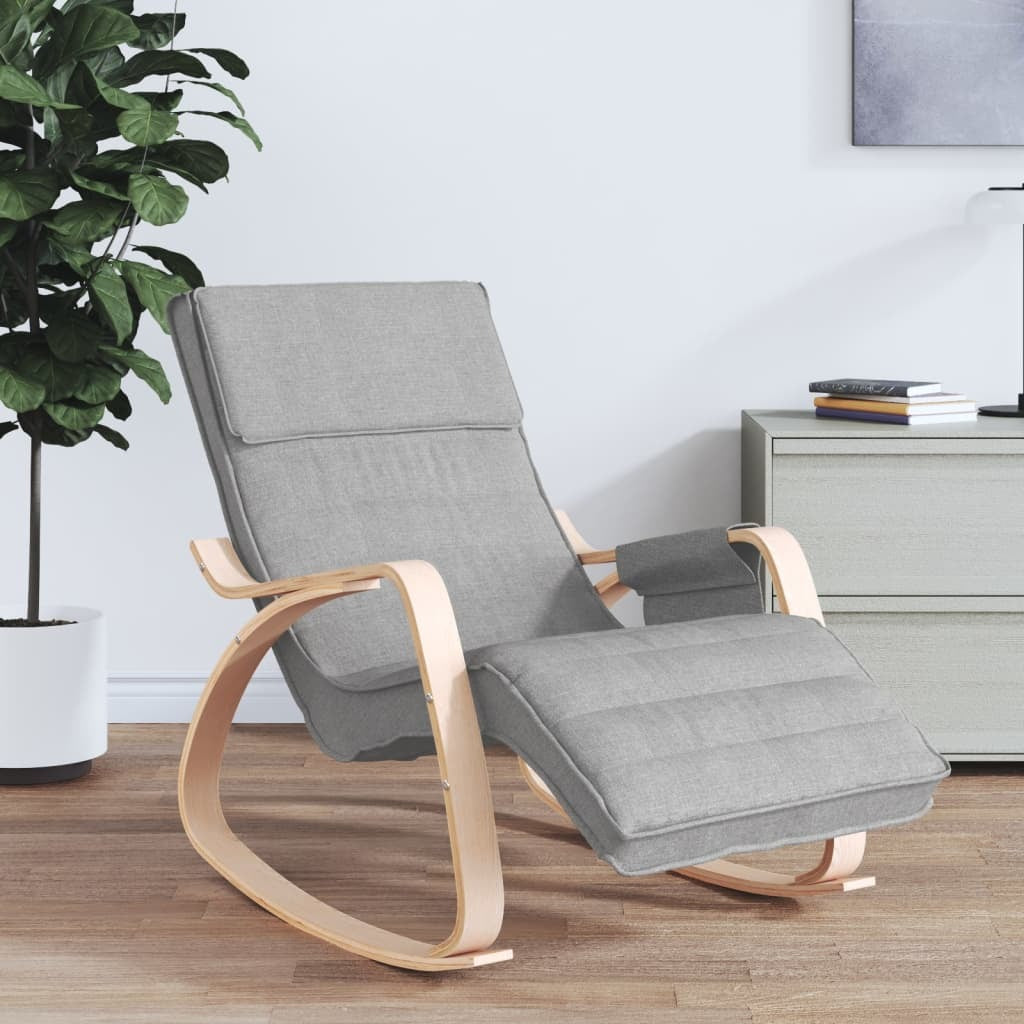 Rocking Chair Light Gray Fabric LuxuryLifeWay Online Store
