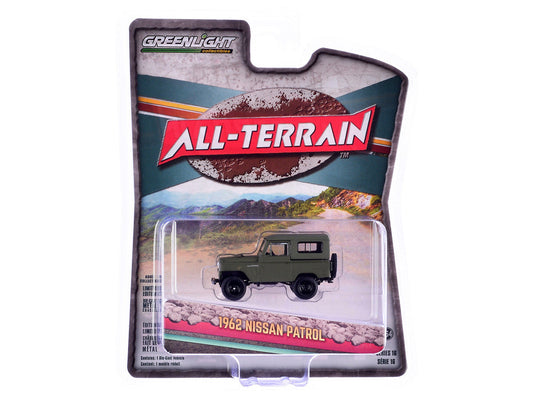 1962 Nissan Patrol Matt Olive Green "All Terrain" Series 16 1/64 Diecast Model Car by Greenlight LuxuryLifeWay Online Store