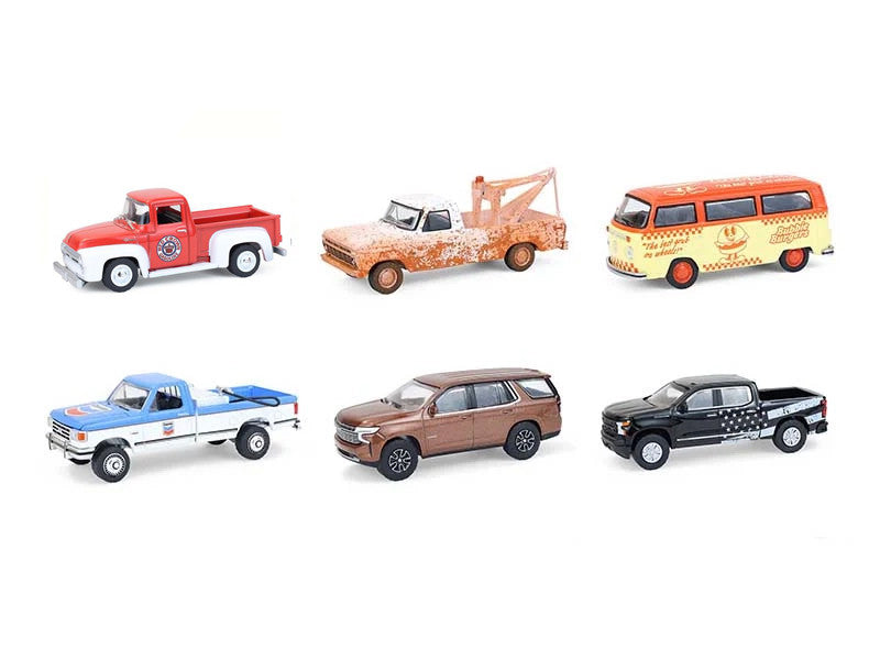 "Blue Collar Collection" Series 14 Set of 6 pieces 1/64 Diecast Model Cars by Greenlight LuxuryLifeWay Online Store