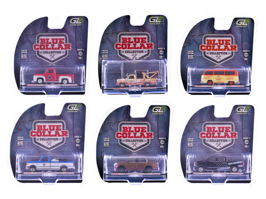 "Blue Collar Collection" Series 14 Set of 6 pieces 1/64 Diecast Model Cars by Greenlight LuxuryLifeWay Online Store
