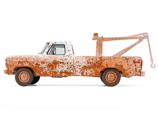 1973 Ford F-100 Tow Truck White (Weathered) "Blue Collar Collection" Series 14 1/64 Diecast Model Car by Greenlight LuxuryLifeWay Online Store
