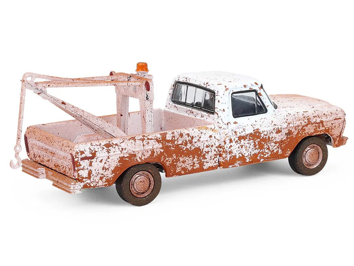 1973 Ford F-100 Tow Truck White (Weathered) "Blue Collar Collection" Series 14 1/64 Diecast Model Car by Greenlight LuxuryLifeWay Online Store