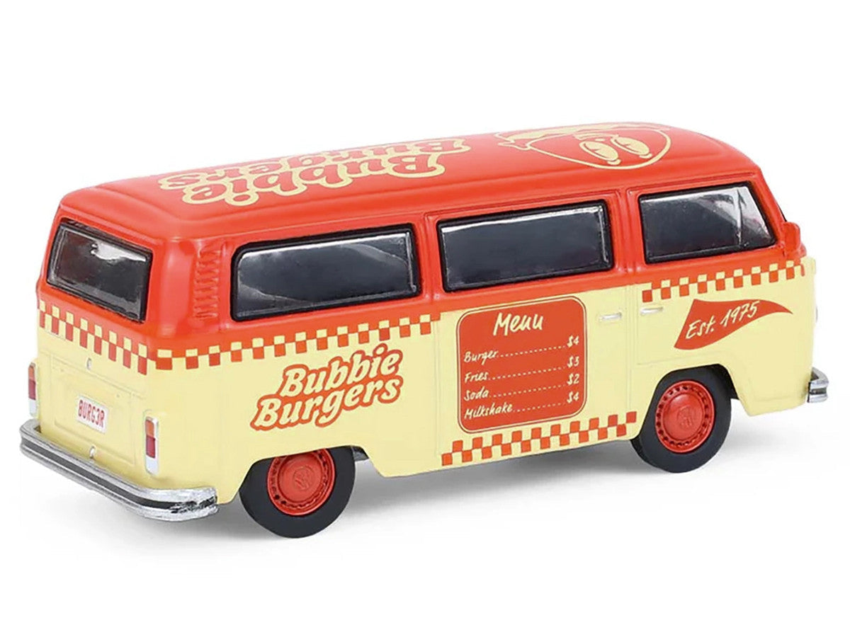 1975 Volkswagen Type 2 Van "Bubbie Burgers Food Truck" Orange and Cream "Blue Collar Collection" Series 14 1/64 Diecast Model Car by Greenlight LuxuryLifeWay Online Store