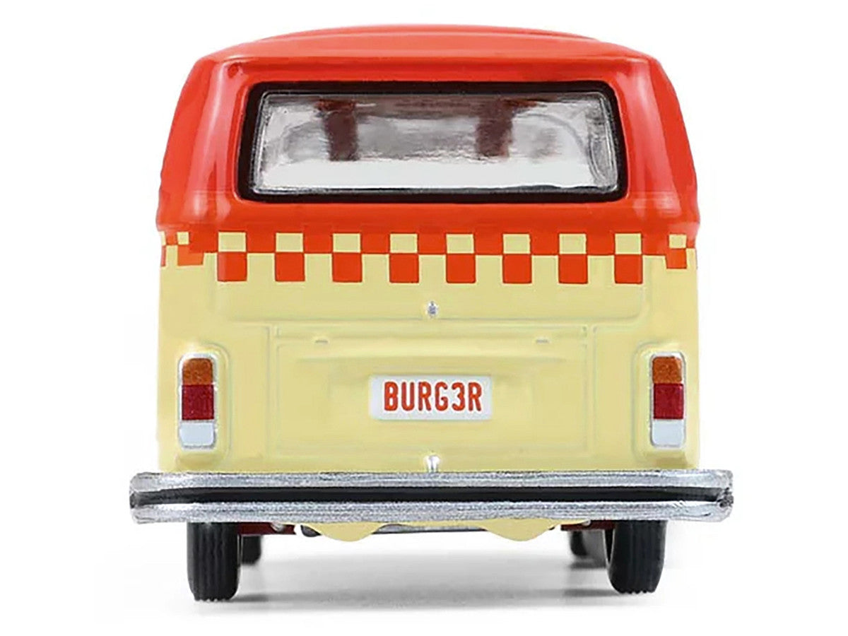 1975 Volkswagen Type 2 Van "Bubbie Burgers Food Truck" Orange and Cream "Blue Collar Collection" Series 14 1/64 Diecast Model Car by Greenlight LuxuryLifeWay Online Store