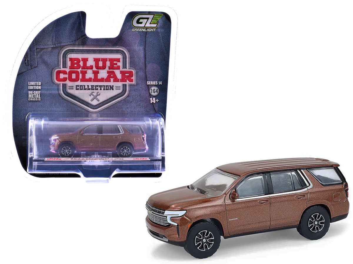 2022 Chevrolet Tahoe Auburn Metallic "Blue Collar Collection" Series 14 1/64 Diecast Model Car by Greenlight LuxuryLifeWay Online Store