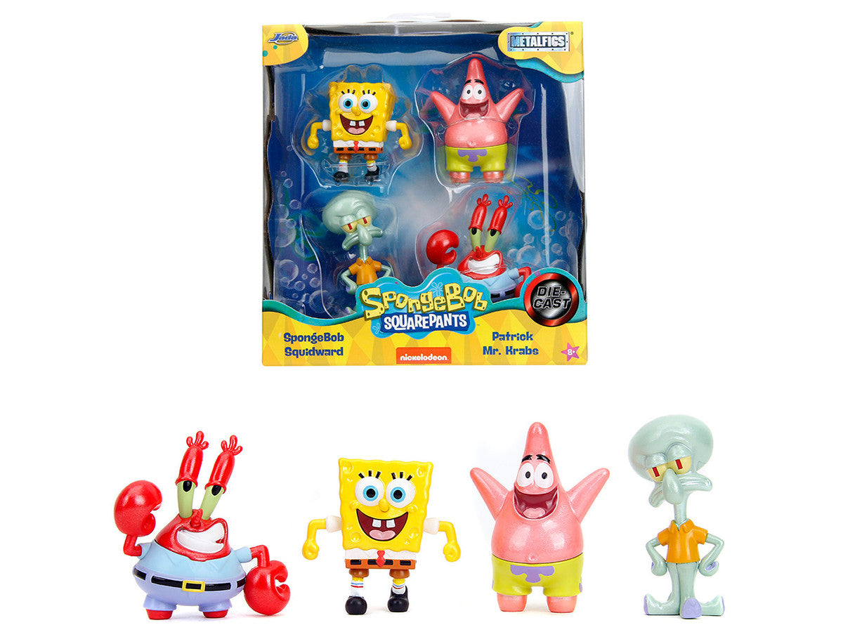 Set of 4 Diecast Figures "SpongeBob SquarePants" (1999-Current) TV Series "Metalfigs" Series Diecast Models by Jada LuxuryLifeWay Online Store