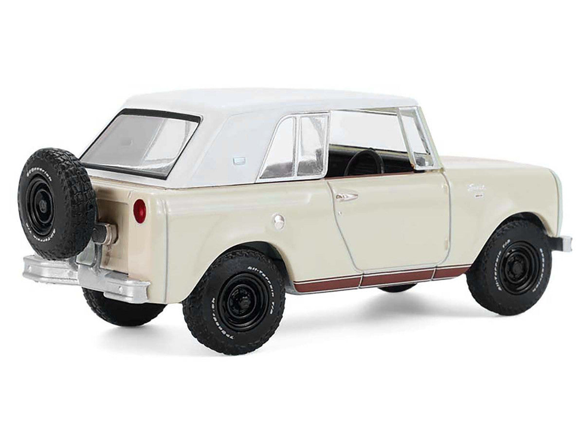 1967 International Scout 800 Sportop Cream with Brown Stripes and White Top "All Terrain" Series 17 1/64 Diecast Model Car by Greenlight LuxuryLifeWay Online Store