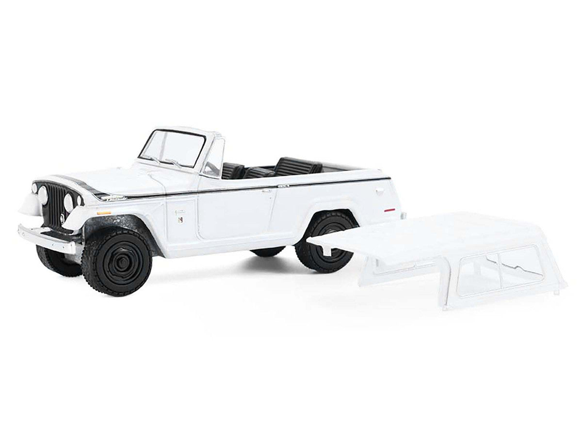 1971 Jeep Jeepster Commando White with Black Stripes "All Terrain" Series 17 1/64 Diecast Model Car by Greenlight LuxuryLifeWay Online Store
