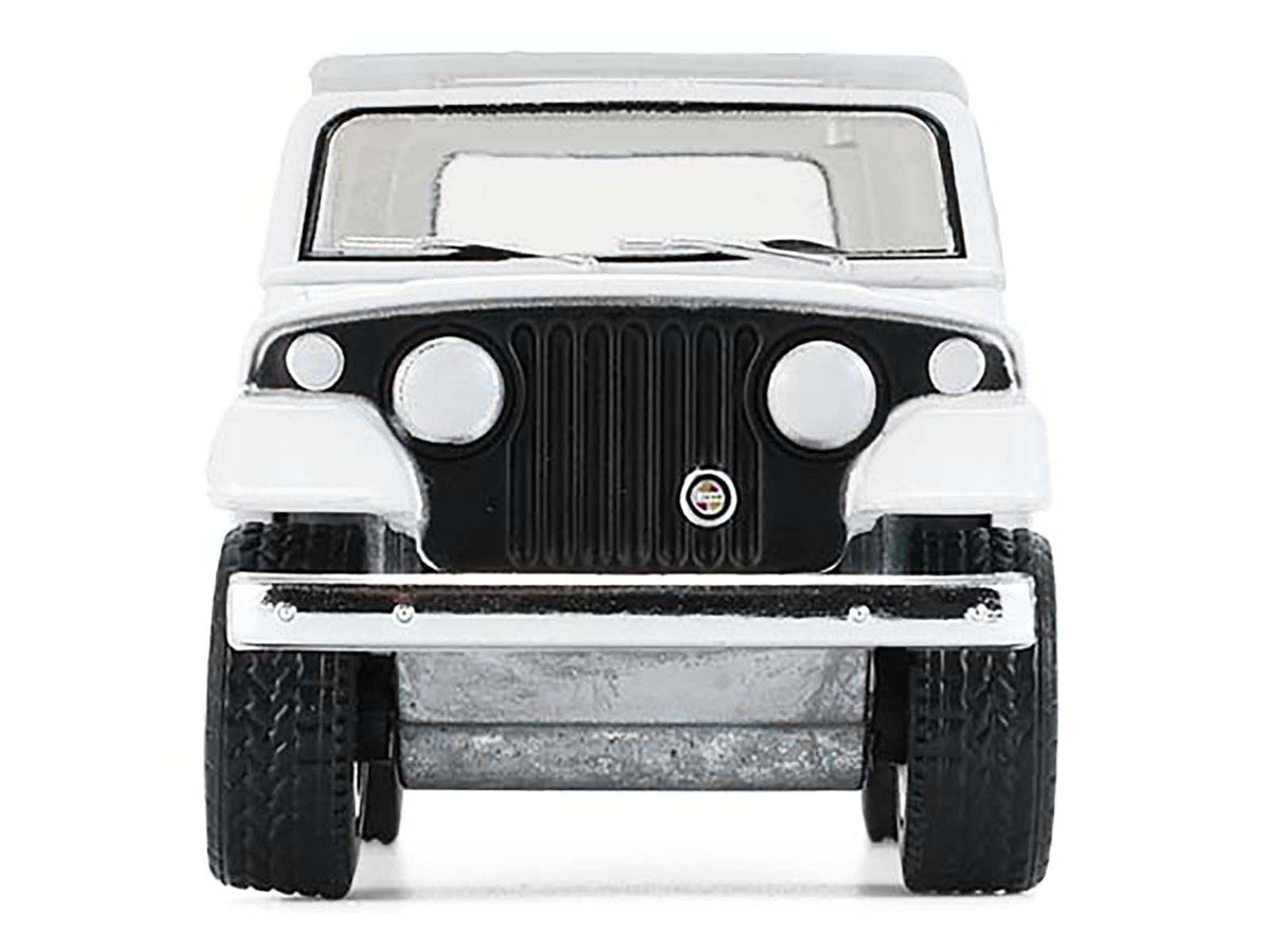 1971 Jeep Jeepster Commando White with Black Stripes "All Terrain" Series 17 1/64 Diecast Model Car by Greenlight LuxuryLifeWay Online Store