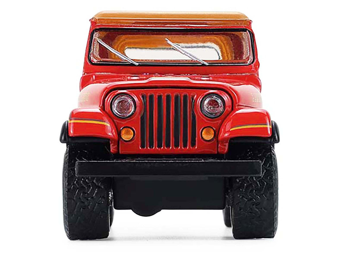 1980 Jeep CJ-7 Laredo Red with Tan Top "All Terrain" Series 17 1/64 Diecast Model Car by Greenlight LuxuryLifeWay Online Store