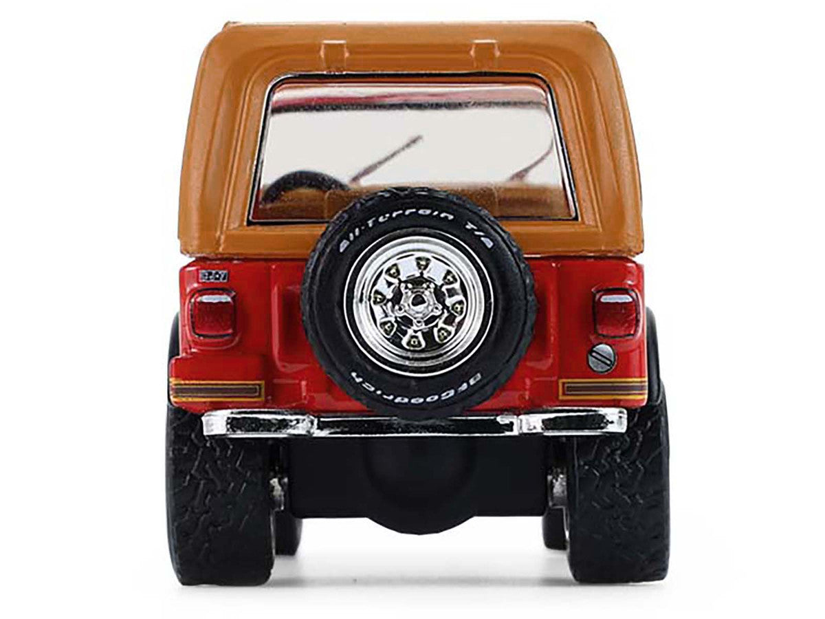 1980 Jeep CJ-7 Laredo Red with Tan Top "All Terrain" Series 17 1/64 Diecast Model Car by Greenlight LuxuryLifeWay Online Store