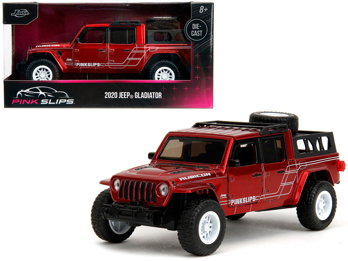 2020 Jeep Gladiator Pickup Truck Candy Red "Pink Slips" Series 1/32 Diecast Model Car by Jada LuxuryLifeWay Online Store