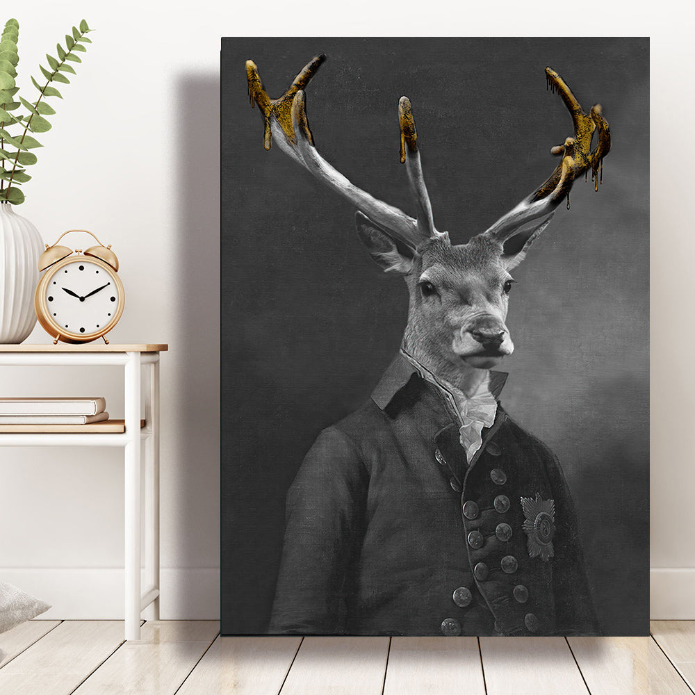 Living Room Decor Wall Decor Black Wildlife Canvas Poster Print PearlNestDecor.com