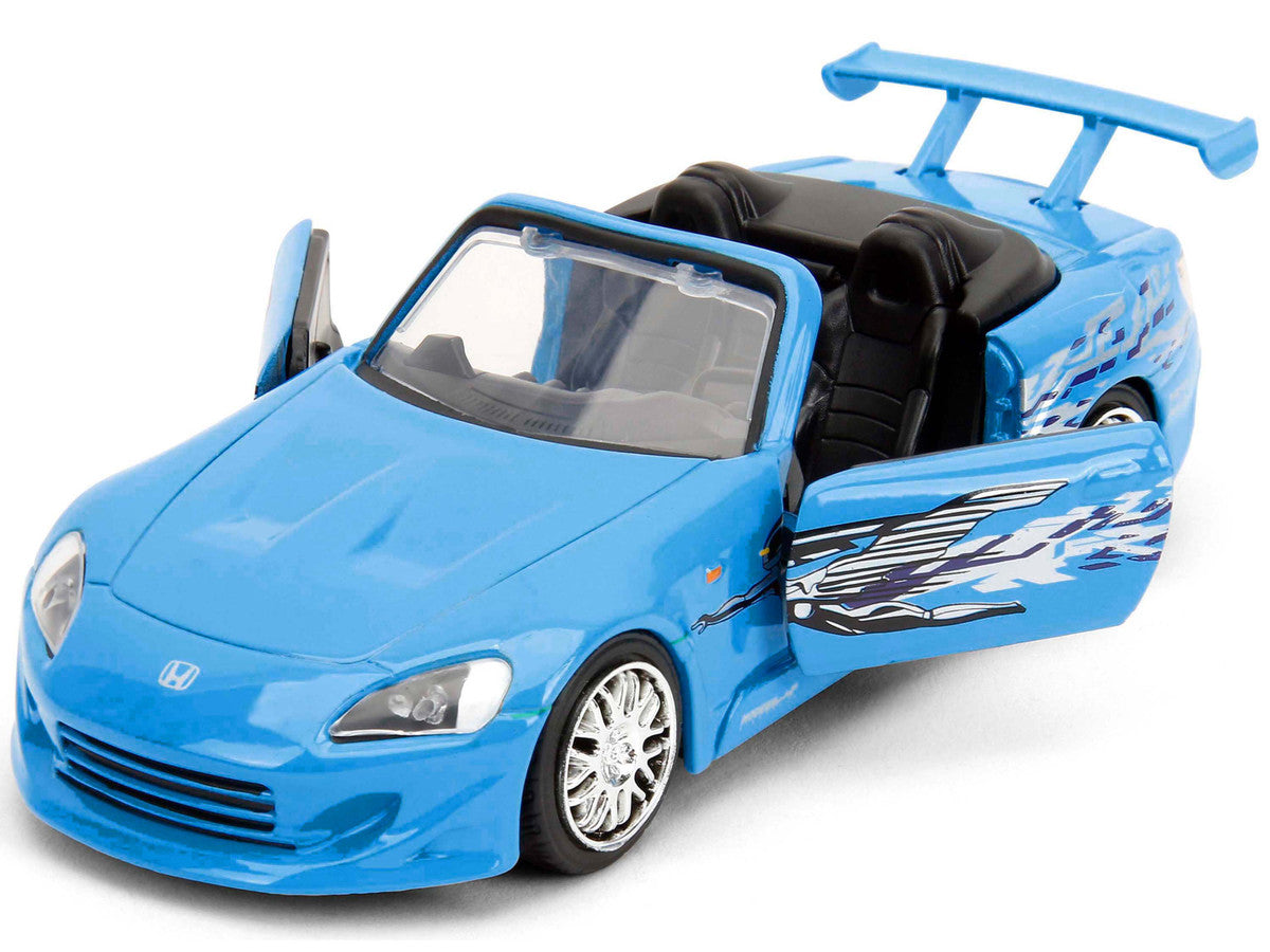 2001 Honda S2000 Convertible Blue with Graphics "Fast & Furious Remix - 25th Anniversary" Series  1/32 Diecast Model Car by Jada LuxuryLifeWay Online Store