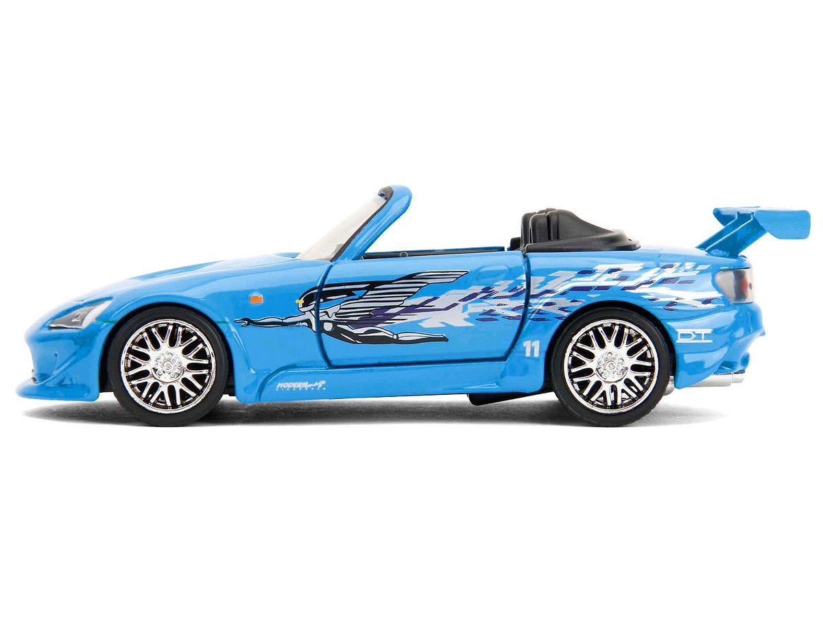 2001 Honda S2000 Convertible Blue with Graphics "Fast & Furious Remix - 25th Anniversary" Series  1/32 Diecast Model Car by Jada LuxuryLifeWay Online Store