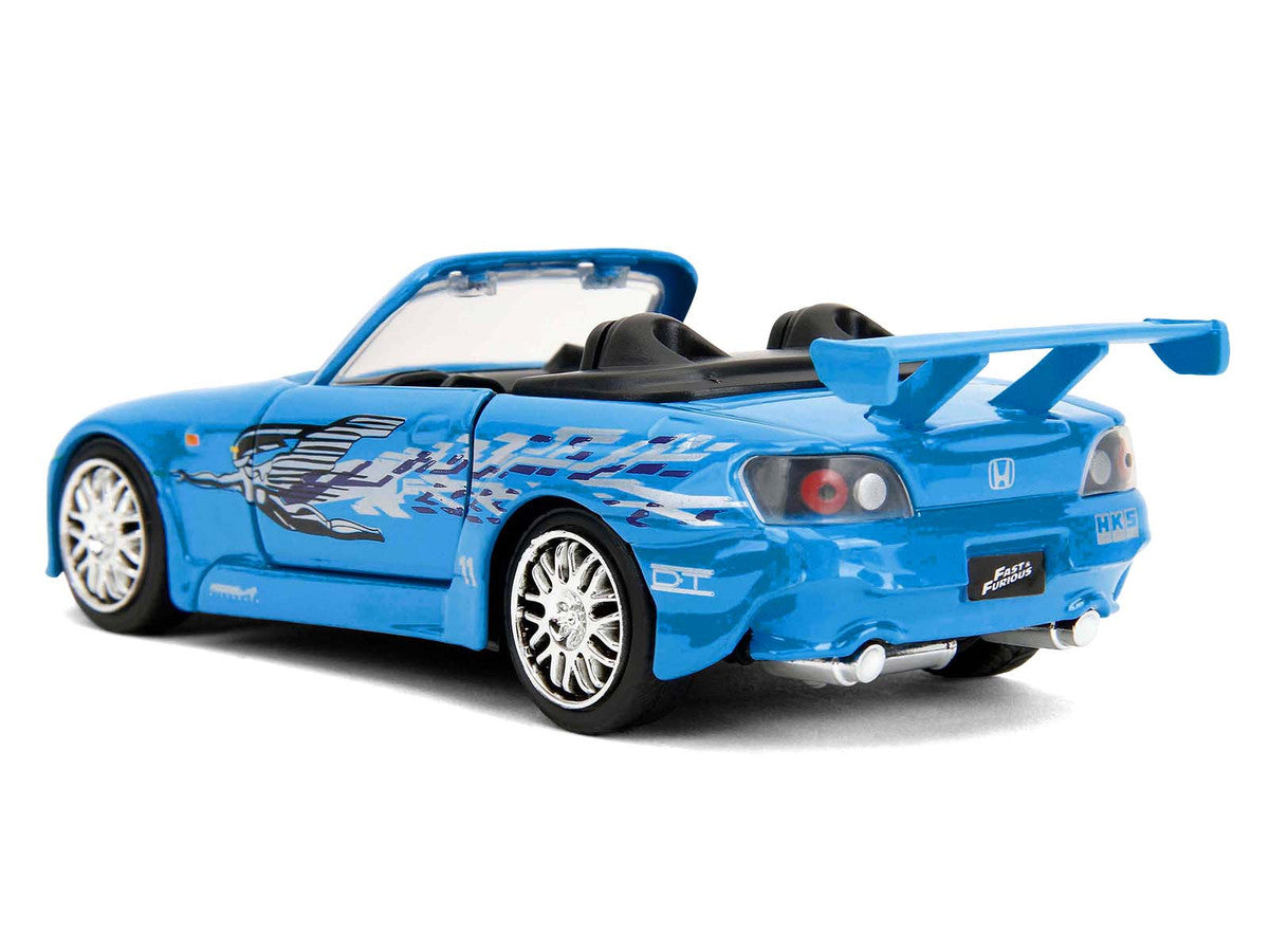 2001 Honda S2000 Convertible Blue with Graphics "Fast & Furious Remix - 25th Anniversary" Series  1/32 Diecast Model Car by Jada LuxuryLifeWay Online Store