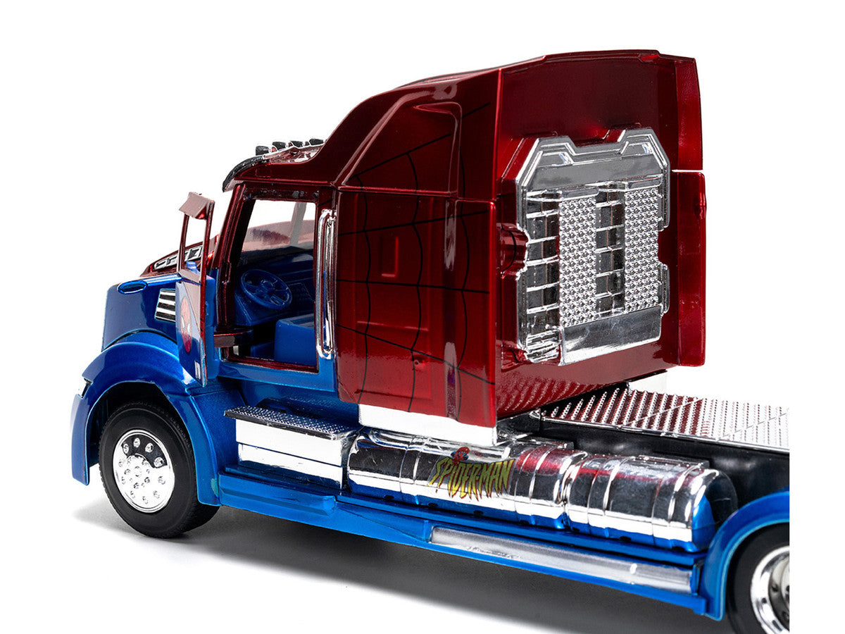 Western Star 57X Truck Tractor "Spider-Man" Blue and Red Metallic "Hollywood Rides" Series 1/24 Diecast Model by Jada LuxuryLifeWay Online Store