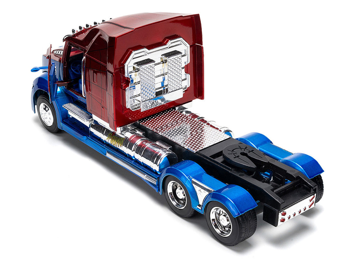 Western Star 57X Truck Tractor "Spider-Man" Blue and Red Metallic "Hollywood Rides" Series 1/24 Diecast Model by Jada LuxuryLifeWay Online Store