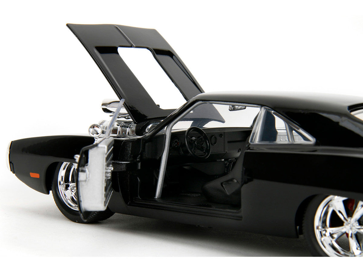 1970 Dodge Charger Black with Race Interior "The Fast and the Furious" (2001) Movie "25 Years of Fast & Furious" Series 1/24 Diecast Model Car by Jada LuxuryLifeWay Online Store