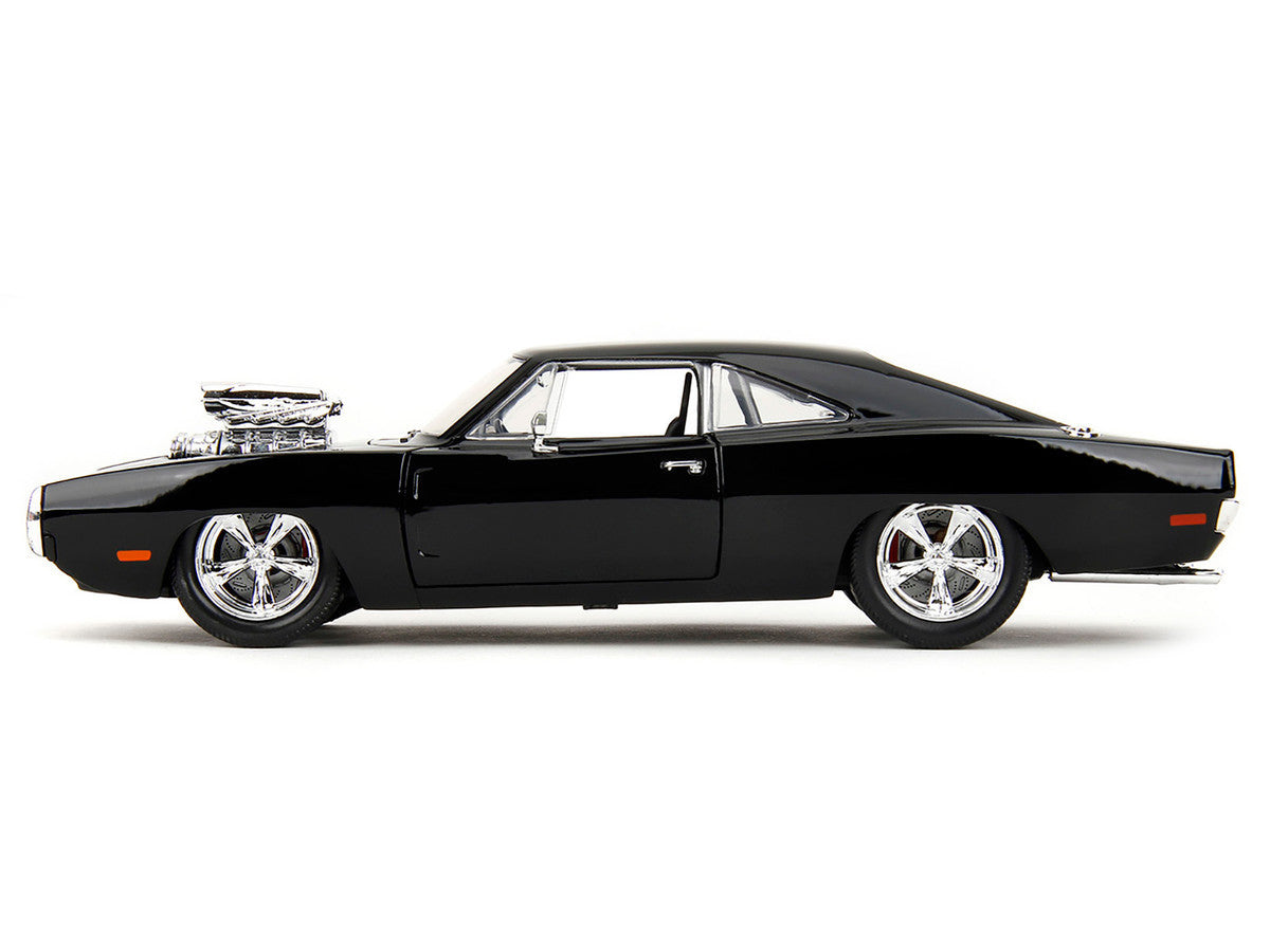 1970 Dodge Charger Black with Race Interior "The Fast and the Furious" (2001) Movie "25 Years of Fast & Furious" Series 1/24 Diecast Model Car by Jada LuxuryLifeWay Online Store