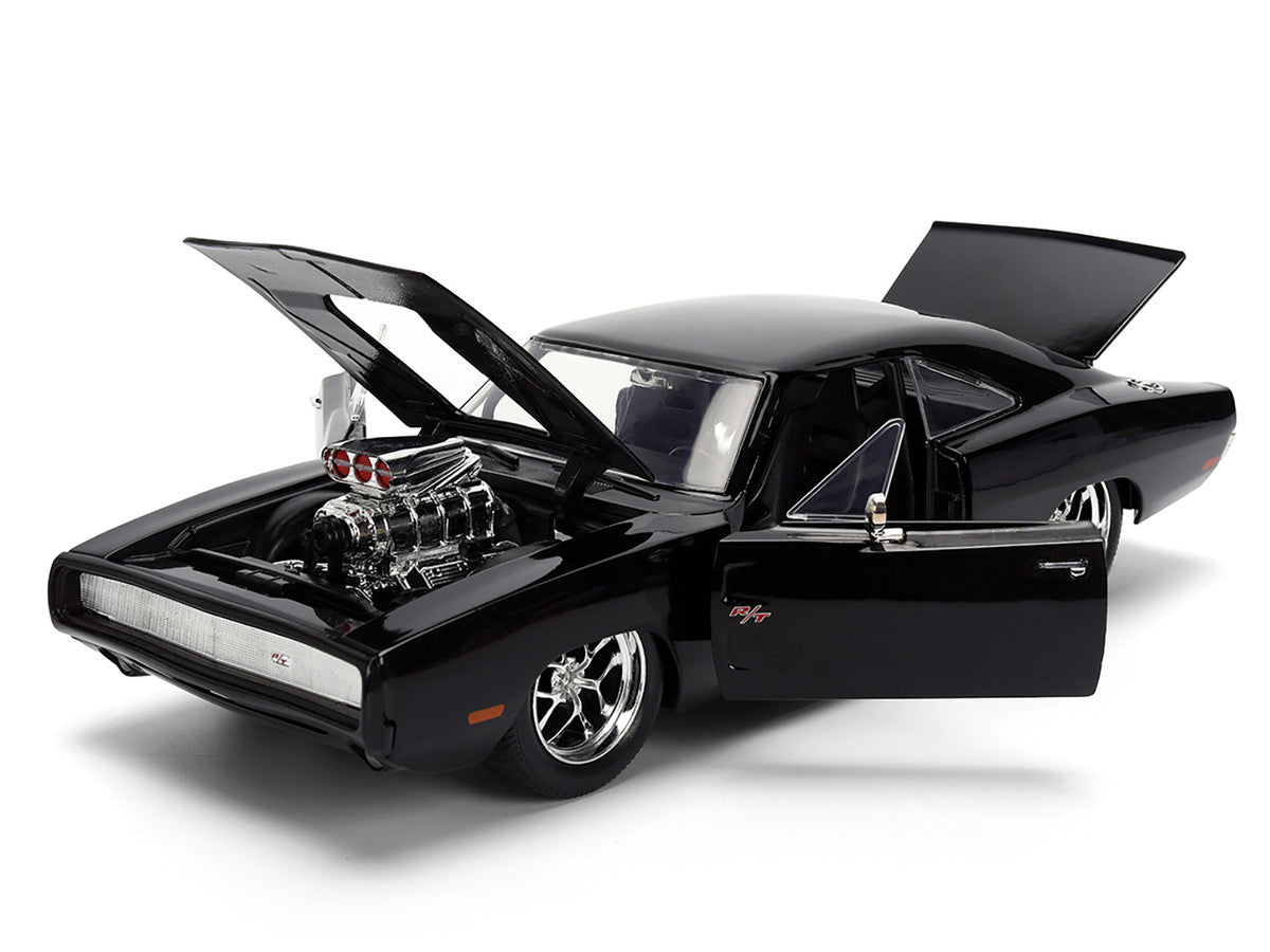 1970 Dodge Charger R/T Black "Furious 7" (2015) Movie "Fast & Furious" Series 1/24 Diecast Model Car by Jada LuxuryLifeWay Online Store