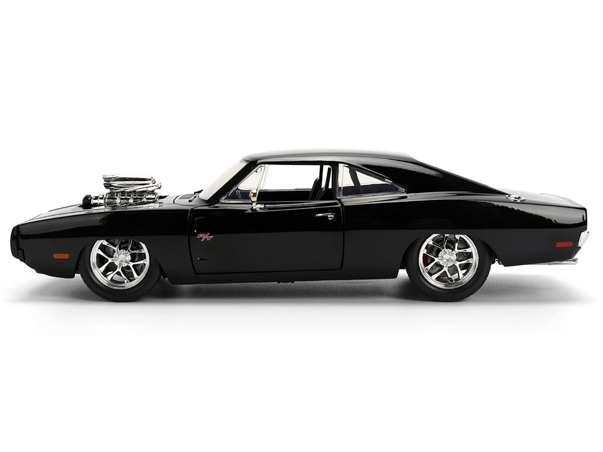 1970 Dodge Charger R/T Black "Furious 7" (2015) Movie "Fast & Furious" Series 1/24 Diecast Model Car by Jada LuxuryLifeWay Online Store