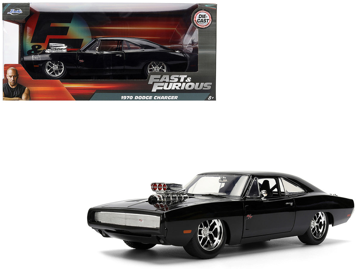 1970 Dodge Charger R/T Black "Furious 7" (2015) Movie "Fast & Furious" Series 1/24 Diecast Model Car by Jada LuxuryLifeWay Online Store