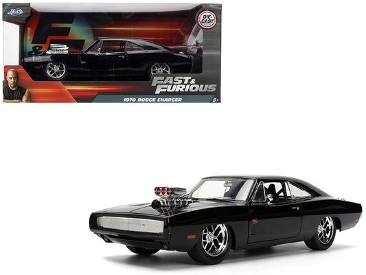 1970 Dodge Charger R/T Black "Furious 7" (2015) Movie "Fast & Furious" Series 1/24 Diecast Model Car by Jada LuxuryLifeWay Online Store