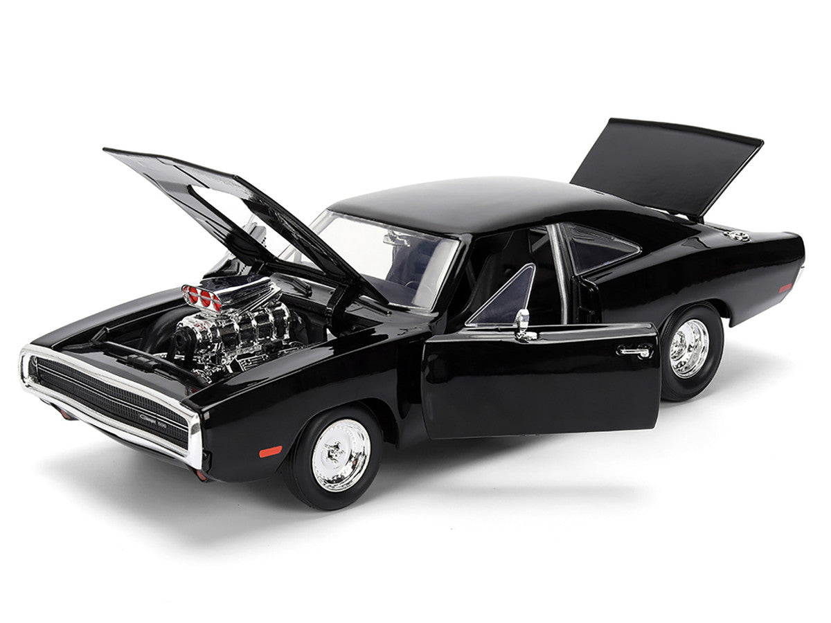 Dom's 1970 Dodge Charger R/T Black "F9" (2021) Movie "Fast & Furious" Series 1/24 Diecast Model Car by Jada LuxuryLifeWay Online Store