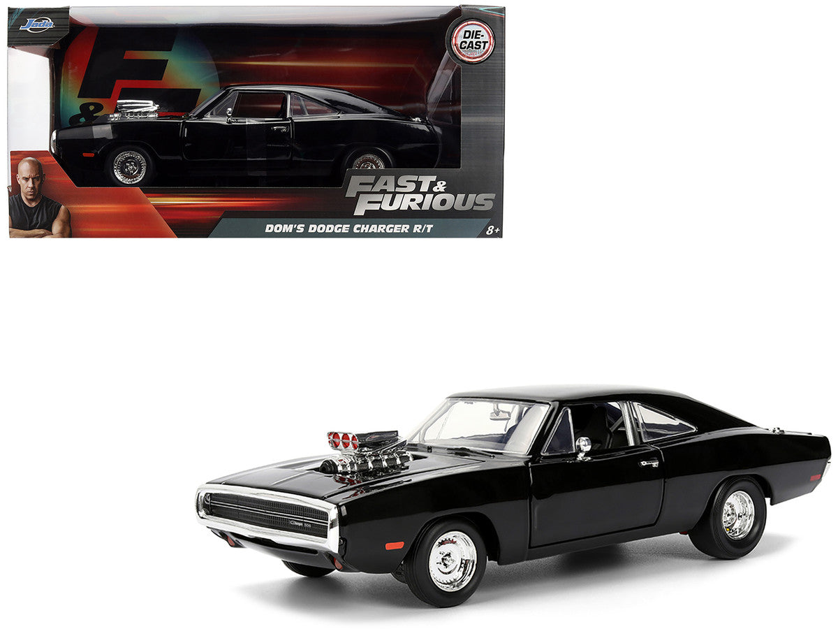 Dom's 1970 Dodge Charger R/T Black "F9" (2021) Movie "Fast & Furious" Series 1/24 Diecast Model Car by Jada LuxuryLifeWay Online Store