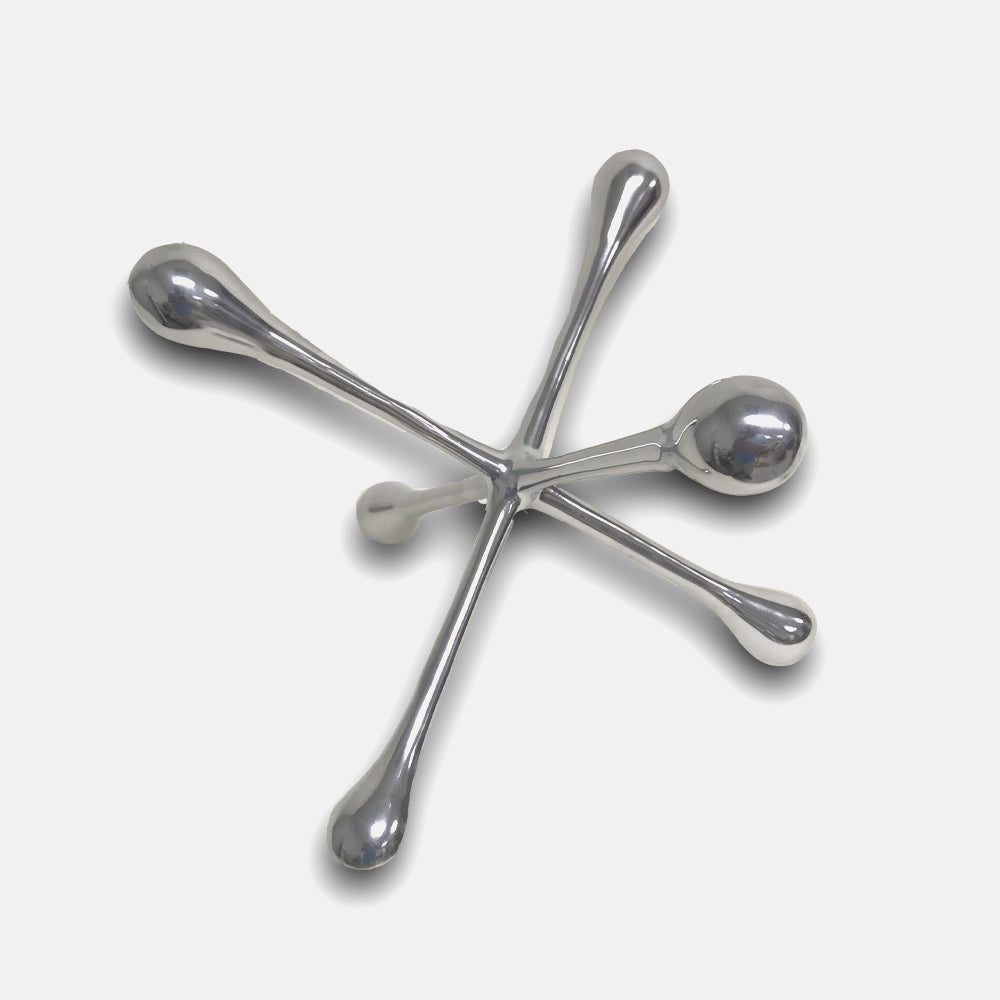 12" Silver Finish Extra Large Decorative Jack LuxuryLifeWay Online Store