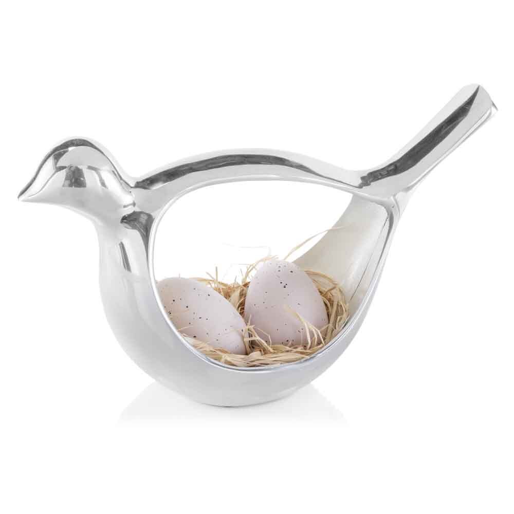 11" Silver Buffed Aluminum Tabletop Sculpture LuxuryLifeWay Online Store