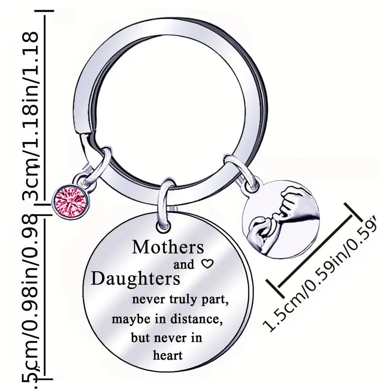 Stainless Steel Keyring Gift for Mother and Daughter LadyShow.Store